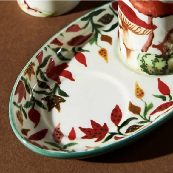 Anthropologie Thanksgiving Salt & Pepper Shakers Inslee Fariss Autumn's Bounty - Picture 3 of 12